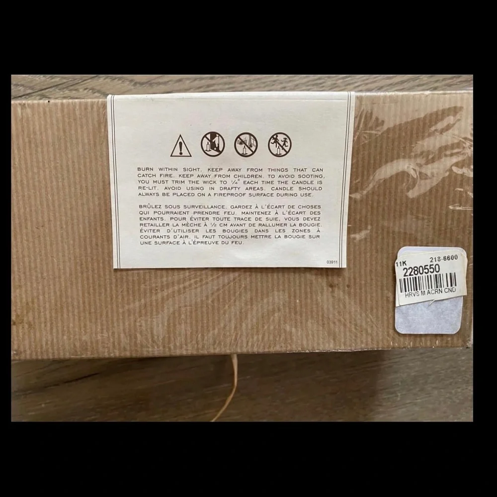 Pottery Barn acorn candles